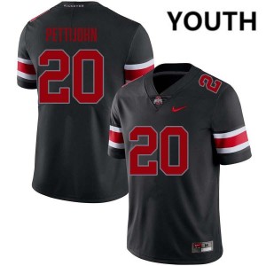 Youth Riley Pettijohn Blackout Ohio State Buckeyes #20 Football Game Jersey 318188-694