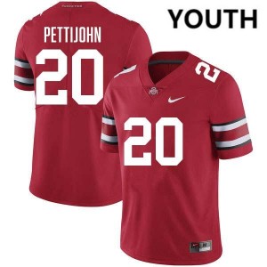 Youth Riley Pettijohn Red Ohio State Buckeyes #20 Football Stitched Jersey 679636-527