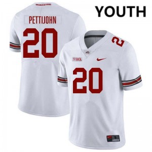 Youth Riley Pettijohn White Ohio State Buckeyes #20 Football Player Jersey 565144-501