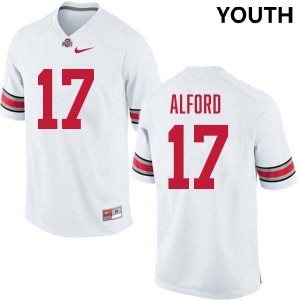 Youth Tarvos Alford White Ohio State Buckeyes #17 Football High School Jersey 402549-619