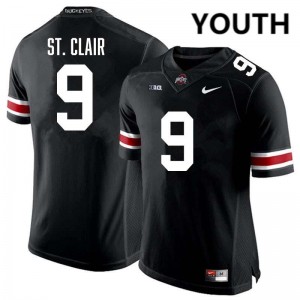 Youth Tavien St. Clair Black Ohio State Buckeyes #9 Football Alumni Jersey 676935-145