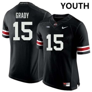 Youth Zion Grady Black Ohio State Buckeyes #15 Football Replica Jersey 942375-257