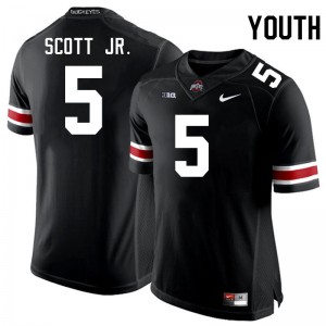 Youth Aaron Scott Jr. Black Ohio State Buckeyes #5 Football Alumni Jersey 465450-209