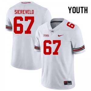 Youth Austin Siereveld White Ohio State Buckeyes #67 Football Official Jersey 728101-259