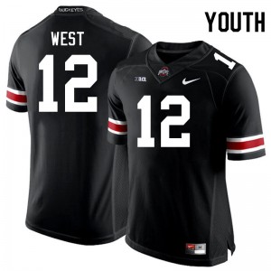 Youth Bryce West Black Ohio State Buckeyes #12 Football NCAA Jersey 472926-868