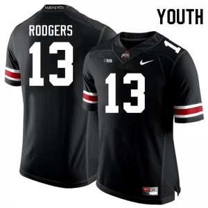 Youth Bryson Rodgers Black Ohio State Buckeyes #13 Football Game Jersey 977244-542