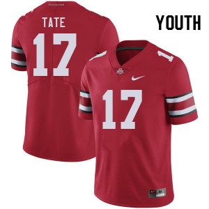 Youth Carnell Tate Red Ohio State Buckeyes #17 Football Player Jersey 175518-956