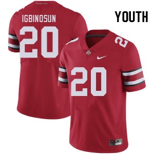 Youth Davison Igbinosun Red Ohio State Buckeyes #20 Football Limited Jersey 835591-360