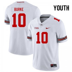 Youth Denzel Burke White Ohio State Buckeyes #10 Football 2025-26 Jersey 925303-374