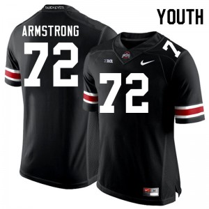 Youth Deontae Armstrong Black Ohio State Buckeyes #72 Football Embroidery Jersey 890586-379
