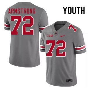 Youth Deontae Armstrong Grey Ohio State Buckeyes #72 Football Game Jersey 975957-656