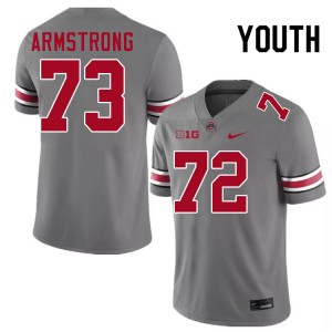 Youth Devontae Armstrong Grey Ohio State Buckeyes #73 Football Official Jersey 791505-211