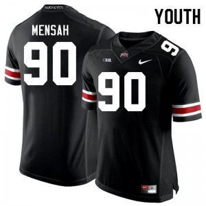 Youth Eric Mensah Black Ohio State Buckeyes #90 Football Official Jersey 362627-497