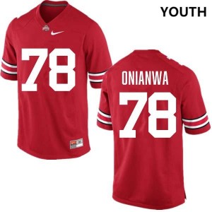Youth Ethan Onianwa Red Ohio State Buckeyes #78 Football 2025-26 Jersey 328838-216