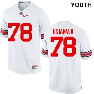 Youth Ethan Onianwa White Ohio State Buckeyes #78 Football 2025 Jersey 507234-992