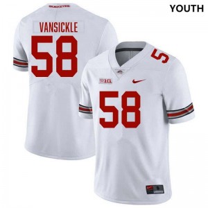 Youth Gabe VanSickle White Ohio State Buckeyes #58 Football Game Jersey 859229-979
