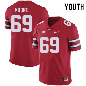 Youth Ian Moore Red Ohio State Buckeyes #69 Football Replica Jersey 347952-168