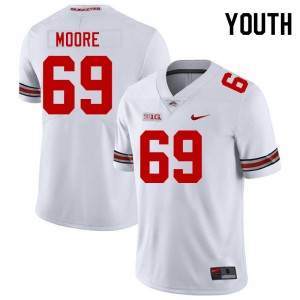 Youth Ian Moore White Ohio State Buckeyes #69 Football High School Jersey 518374-568