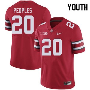 Youth James Peoples Red Ohio State Buckeyes #20 Football Replica Jersey 863568-232
