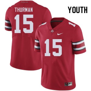 Youth Jelani Thurman Red Ohio State Buckeyes #15 Football NCAA Jersey 887317-983