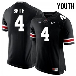 Youth Jeremiah Smith Black Ohio State Buckeyes #4 Football Embroidery Jersey 803298-913