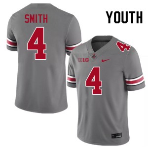 Youth Jeremiah Smith Grey Ohio State Buckeyes #4 Football Limited Jersey 212500-794