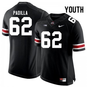 Youth Joshua Padilla Black Ohio State Buckeyes #62 Football 2025-26 Jersey 760290-337