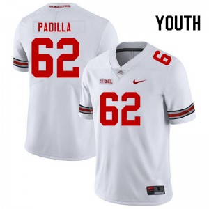 Youth Joshua Padilla White Ohio State Buckeyes #62 Football Stitched Jersey 809479-515