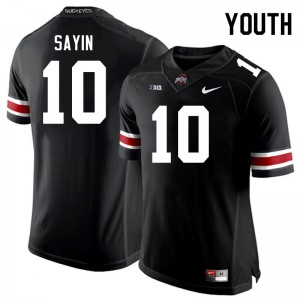 Youth Julian Sayin Black Ohio State Buckeyes #10 Football Official Jersey 772698-294