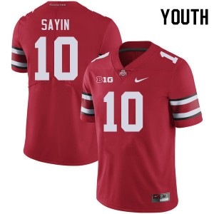 Youth Julian Sayin Red Ohio State Buckeyes #10 Football 2025 Jersey 469659-283