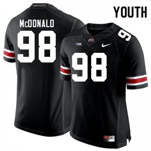 Youth Kayden McDonald Black Ohio State Buckeyes #98 Football University Jersey 533119-752