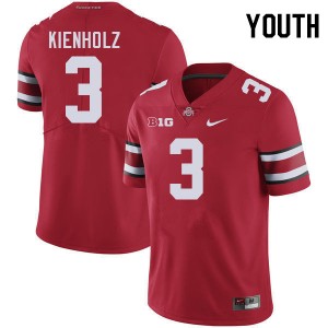 Youth Lincoln Kienholz Red Ohio State Buckeyes #3 Football NCAA Jersey 124095-747