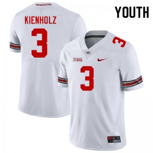 Youth Lincoln Kienholz White Ohio State Buckeyes #3 Football Limited Jersey 687220-462