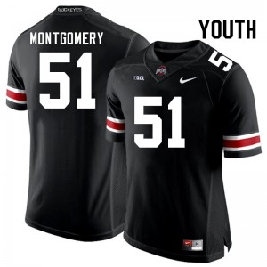Youth Luke Montgomery Black Ohio State Buckeyes #51 Football High School Jersey 974801-205