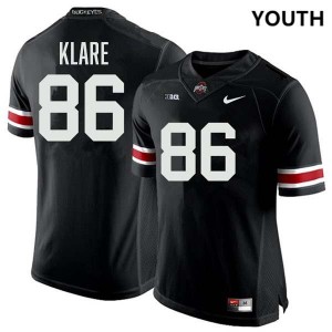 Youth Max Klare Black Ohio State Buckeyes #86 Football University Jersey 997220-212