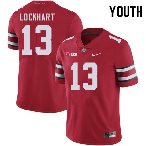 Youth Miles Lockhart Red Ohio State Buckeyes #13 Football 2025 Jersey 561994-838