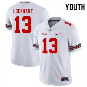Youth Miles Lockhart White Ohio State Buckeyes #13 Football Game Jersey 206736-234