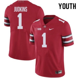 Youth Quinshon Judkins Red Ohio State Buckeyes #1 Football 2025 Jersey 481753-574