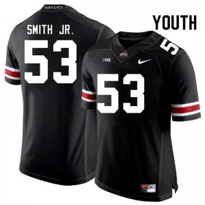 Youth Will Smith Jr. Black Ohio State Buckeyes #53 Football Official Jersey 842448-772
