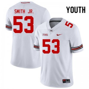 Youth Will Smith Jr. White Ohio State Buckeyes #53 Football 2025 Jersey 632593-516