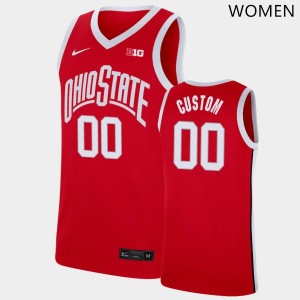 Women Custom Scarlet Ohio State Buckeyes #00 Basketball NCAA Jersey 493932-292