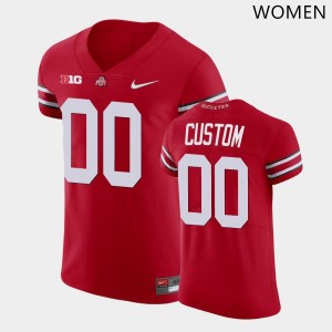 Women Custom Scarlet Ohio State Buckeyes #00 Football 2025-26 Jersey 740351-285