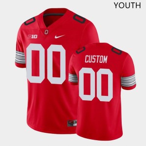Youth Custom Scarlet Ohio State Buckeyes #00 Football Official Jersey 410799-202